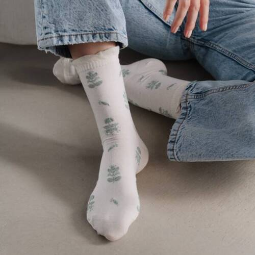 Жіночі шкарпетки ART017  Planeta Ziemia, - 034 екрю