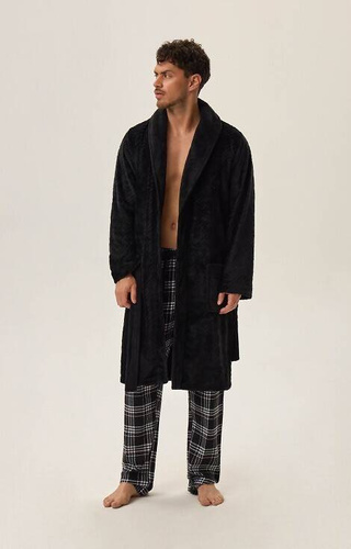 Чоловічий халат 41941 Huge Henderson, - чорний
