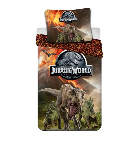 Постільна білизна 140x200 Dinozaury Park Jurajski Вулкан 70x90 Jerry Fabrics