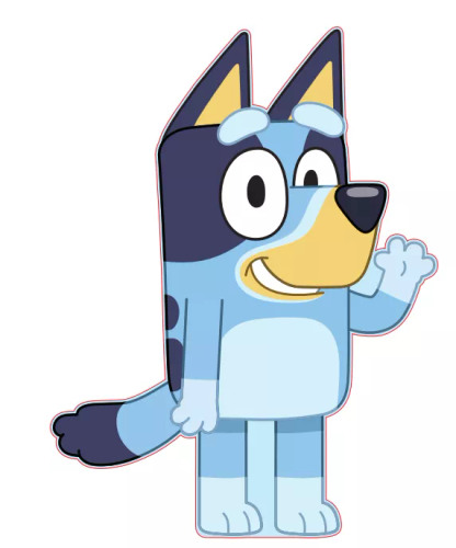 Подушка Bluey песик 33x25 см синя м’яка іграшка – Jerry Fabrics