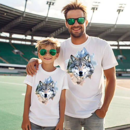 Комплект футболок для тата і сина "Wilki" Moocha