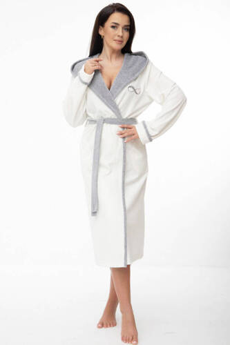 Бавовняний халат жіночий FR-363 Dorota, - екрю
