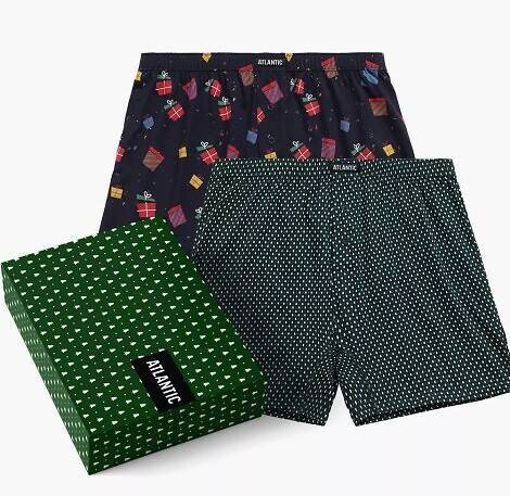 Набір боксерок чоловічих 2шт.2GMB-006  Atlantic, - темно-синій/смарагдовий