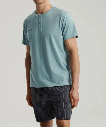 Піжама чоловіча NMP-386 Atlantic,- блакитний/графітний