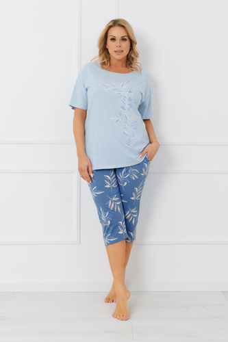 Жіноча піжама ERULA Italian Fashion бавовна короткий рукав штани 3/4