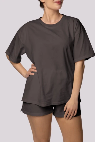 Піжама жіноча Bliss shortsleeve Mona,- графітний