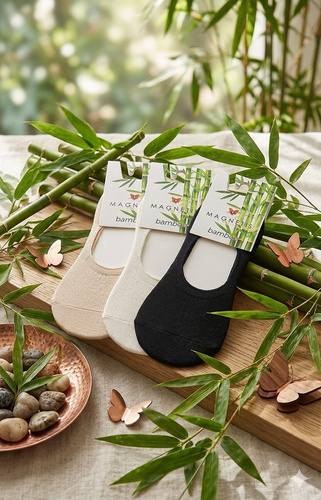 Стопки балерини Bamboo Magnetis 251145 бамбук силікон комфорт ecru