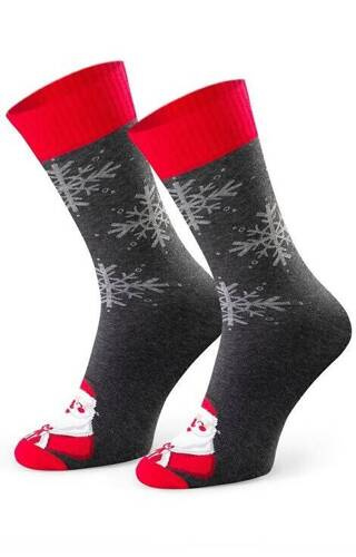 Чоловічі шкарпетки святкові Art.136 Steven - 149 графітний