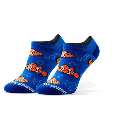 Короткі шкарпетки Рибки finest cotton Sesto Senso, - волошковий