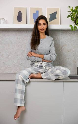 Піжама жіноча Vesper Sensis, - сірий/вершковий