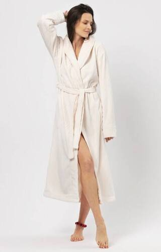 Довгий жіночий халат LGL 803 Key, - екрю