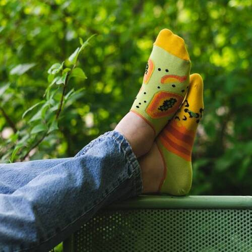 Чоловічі асиметричні шкарпетки 009  More-001 лайм