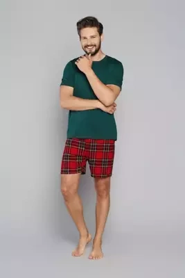 Піжама чоловіча Narwik короткий рукав Italian Fashion, -  зелений/принт