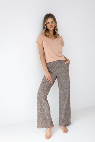 Жіноча піжама Liana Sensis – бамбукова з коротким рукавом і довгими штанами | Преміальний комфорт і стиль