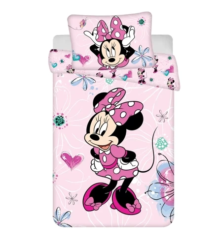 Бавовняна постільна білизна Minnie Flowers Jerry Fabrics - рожевий