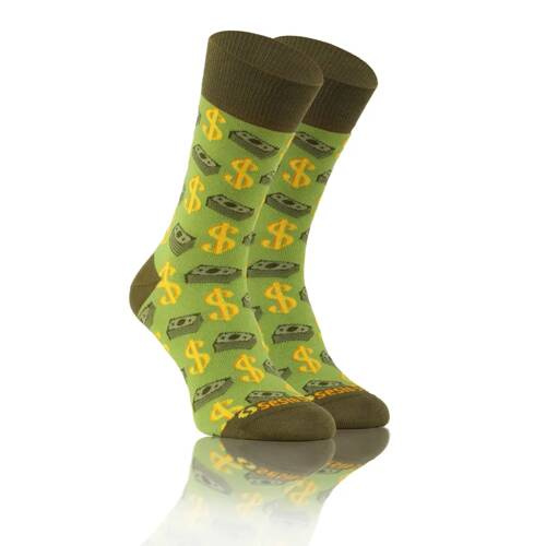 Високі шкарпетки Долари finest cotton Sesto Senso, - оливковий