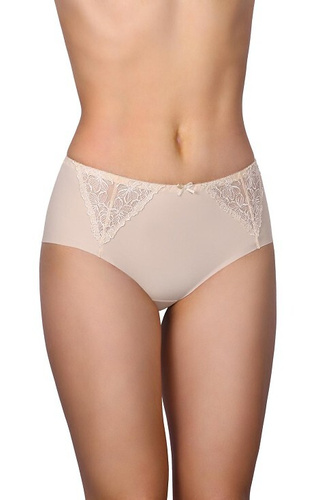 Трусики жіночі 58 Modo, бежевий - мікрофібра, мереживо спереду, лазерний крій