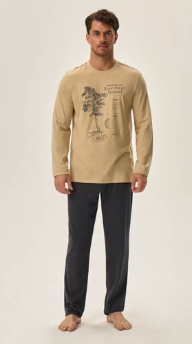 Чоловіча піжамa 41905 Jerry Henderson, - бежева