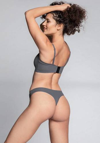 Трусики- стрінги жіночі L-POL 5020 ST-03 Laser Cut Lama, - сірий