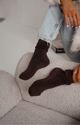 Жіночі шкарпетки Milena 0118-015 – фротте, бавовняні, теплі, у рубчик