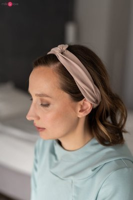 Пов'язка на волосся на резинці Milk&Love, - бежевий