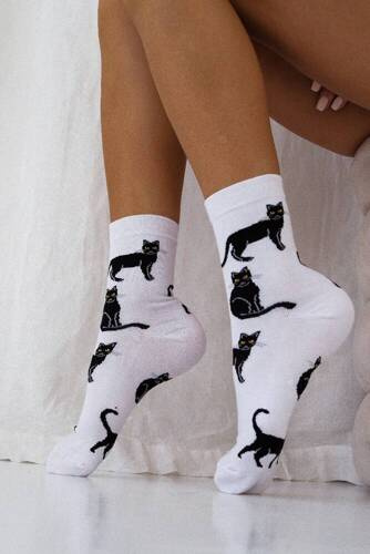 Шкарпетки жіночі 0200 Koти Milena,- білий