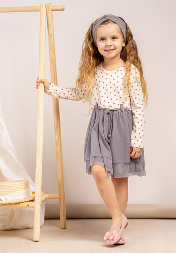 Дитяча сукня з довгим рукавом 192168 "Sara" Nicol, - світло-лососевий