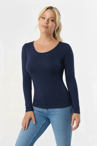 Кофта жіноча Manati довгий рукав Babell, - темно-синій