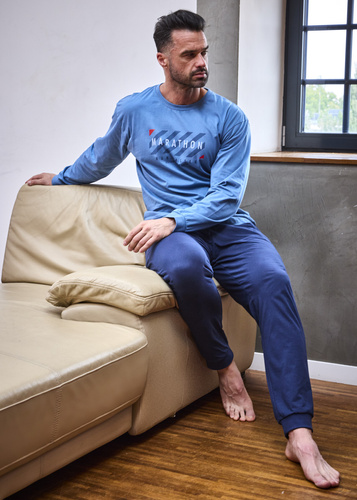 Чоловіча піжама з коротким рукавом 322/301 Marathon Cornette, - блакитний