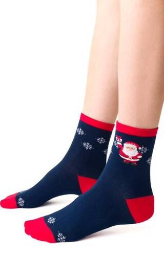 Шкарпетки жіночі святкові ART.136 Steven 088 темно-синій