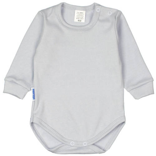 Дитяче боді з довгим рукавом Martex, - сталевий