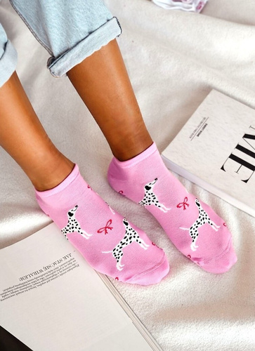 Короткі жіночі шкарпетки  1146-078 Dalmatyńczyk Milena,- рожевий