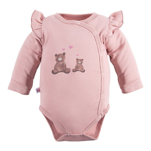 Дитяче боді з довгим рукавом Hearts & Bears  Eevi, - рожеве