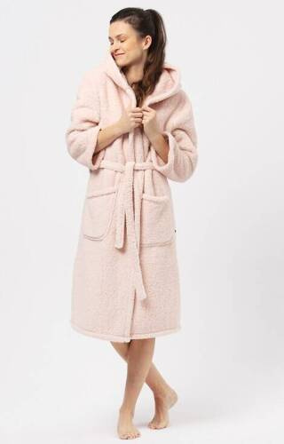 Довгий жіночий халат LGL 151 B24 Key ,- пудрово-рожевий