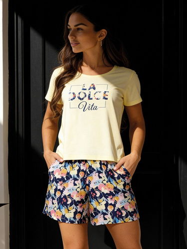 Жіноча піжама Cornette Dolce Vita 880/331, 100% бавовна, шорти з кишенями