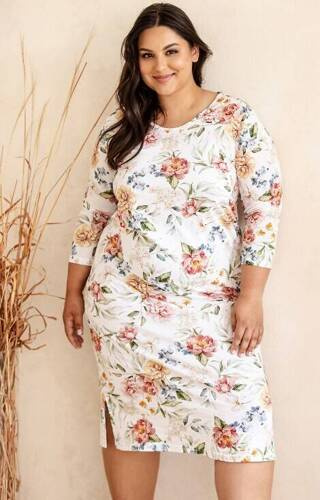 Нічна сорочка жіноча  3263 Louisa  Taro,- білий/квіти