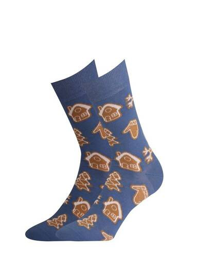 Шкарпетки святкові унісекс U04.155 Wola - 818 paris blue