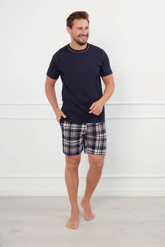 Чоловіча піжама Edwin Italian Fashion, - блакитний/темно-синій