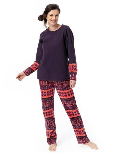 Піжама жіноча,LHS 336 Key - темно-синій, помаранчевий