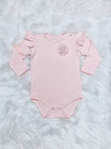 Дитяче боді з довгим рукавом Rozalia Bambarillo, - пудрово-рожевий