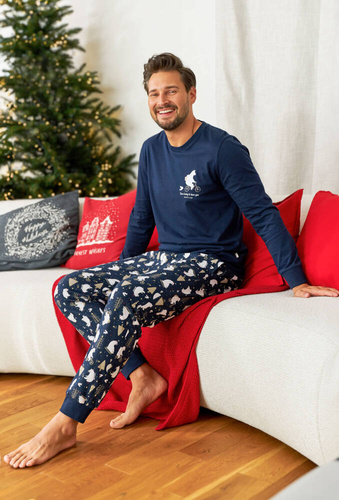 Піжама чоловіча 5263 "Frozen" Doctor Nap, - navy blue
