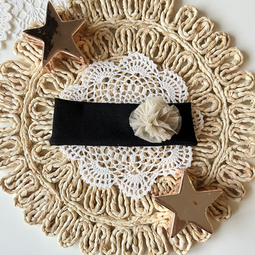 Чорна пов’язка для дівчинки Mamatti OK02 – стильний аксесуар