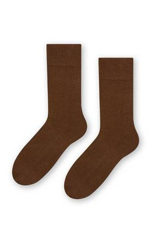 Однотонні чоловічі костюмні шкарпетки art.056  Steven, - коричневі 087