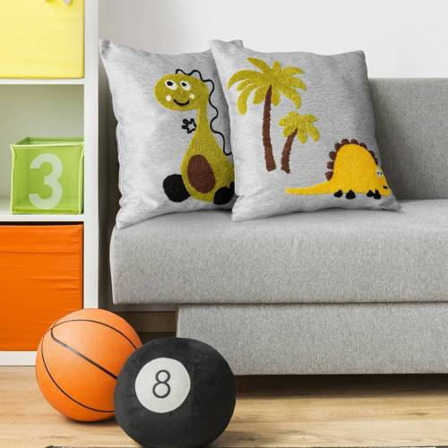 Декоративна наволочка Dino 1 Динозаврик Eurofirany, - сталевий