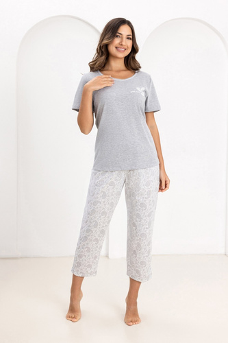 Жіноча піжама Regina 729 з 100% бавовни – футболка і штани 7/8