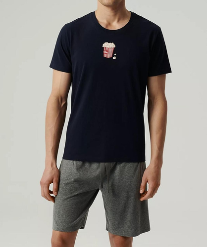 Піжама чоловіча NMP-383 Atlantic,- темно-синій/сірий