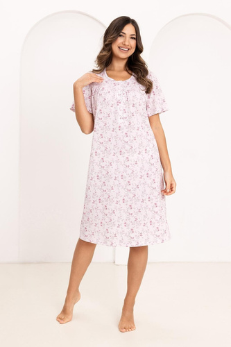 Жіноча Нічна Сорочка 018 Regina – 100% Натуральна Бавовна, Ґудзики, Комфортний Сон Кожної Ночі