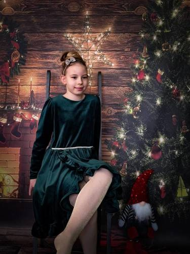 Сукня для дівчинки велюрове Star Bambarillo, - зелений