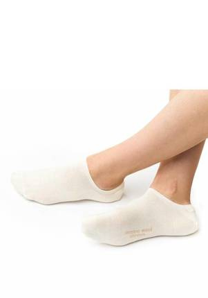 Короткі жіночі шкарпетки Natural Merino Wool ART.130  Steven, - екрю 001