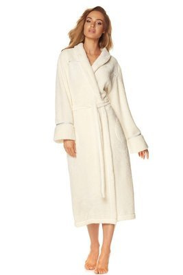 2084 Satyn Халат жіночий плюшевий L&L - екрю